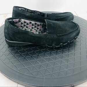 SketchersWomen’s black suede loafers relaxed fit 6‎